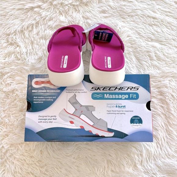 🤍New! Skechers Go Walk Massage Fit Sandals - Picture 6 of 10